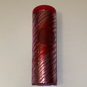 Starbucks Holiday Christmas Iridescent Swirl Tumbler 16oz / 473ml Red